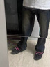 WASSUP HERMU官方復(fù)古牛仔褲男女春夏季美式寬松高街直筒水洗做舊男士休閑褲子 深藍(lán)色 XL （推薦145-160斤） 曬單實(shí)拍圖