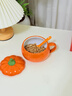 YOGEHOME優(yōu)格南瓜創(chuàng  )意個(gè)性潮流水杯陶瓷帶蓋勺早餐燕麥馬克杯高顏值可愛(ài)女 中號南瓜杯+南瓜勺 曬單實(shí)拍圖