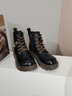 卓詩(shī)尼厚底馬丁靴女2025年秋冬新款單靴女靴子超火串珠英倫風(fēng)加絨短靴女 黑色-單里 37 曬單實(shí)拍圖