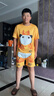 oein 龍圖衣服龍袍睡衣皇上大膽搞笑衣服宿舍惡搞套裝薄款沙灘短袖褲 【XXL/135-150斤】大膽龍圖套裝 男女同款(上衣+短褲）兩件套 曬單實(shí)拍圖