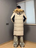 楊紫同款零下40度500g極寒鵝絨羽絨服情侶超厚哈爾濱旅游防寒外套 燕麥白  貉子真毛領(lǐng) 男女同款單件極寒保暖 L 充絨量436克-建議115~135斤 曬單實(shí)拍圖