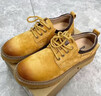 Dickies男士工裝鞋男低幫百搭潮流透氣英倫風(fēng)男士休閑皮鞋男 黃棕 40  曬單實(shí)拍圖