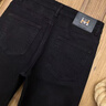 皮爾卡丹（pierre cardin）黑色直筒寬松牛仔褲男潮流修身小腳長(cháng)褲2025年秋冬季純黑水洗褲子 6917黑色 33 曬單實(shí)拍圖