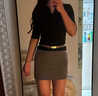 柏潮灰色西裝包臀裙女夏新款高腰一步半身裙職業(yè)拉鏈短裙潮彈力包臀裙 包臀黑色 有安全褲拉鏈 XS 70-80斤 曬單實(shí)拍圖