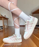 adidas ENTRAP美式校園風(fēng)運動(dòng)少年感復古籃球風(fēng)板鞋男女阿迪達斯   白色/粉色   37 曬單實(shí)拍圖