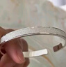 中國黃金銀手鐲足銀999女生款純銀鐲子實心年輕銀飾生日禮物送女朋友老婆 【999足銀】滿天星手鐲 曬單實拍圖