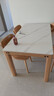 源氏木語(yǔ)實(shí)木巖板餐桌小戶(hù)型餐廳飯桌北歐簡(jiǎn)約餐桌原木風(fēng)1.4m+4餐椅京享家 曬單實(shí)拍圖