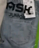 ASK JUNIOR女童牛仔褲2026秋季新品中大童時(shí)尚休閑排扣腳口愛(ài)心微喇闊腿褲子 藍色 140 曬單實(shí)拍圖