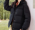 鴨鴨（YAYA）蓄熱短款羽絨服女2025年冬季新款時(shí)尚休閑寬松加厚保暖小個(gè)子外套 黑色 XL (建議140-155斤) 曬單實(shí)拍圖