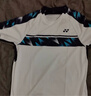 YONEX尤尼克斯羽毛球服男款速干運動(dòng)服吸汗透氣立體裁剪yy比賽訓練短袖 110055BCR/白 XL (O) 曬單實(shí)拍圖