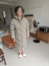 君羽羽絨服女加厚中長(cháng)款25新品800蓬白鵝絨冬季保暖連帽鵝絨服J55398 卡其綠 XL 推薦136-150斤 曬單實(shí)拍圖