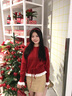 班尼路（Baleno）荷葉邊撞色針織開(kāi)衫外套女2025秋冬季新款小眾設計感保暖舒適毛衣 曬單實(shí)拍圖