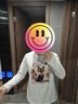 真維斯（JEANSWEST）米色內搭長(cháng)袖t恤女2025新款春秋打底衫復古漫畫(huà)風(fēng)純棉上衣女生 曬單實(shí)拍圖