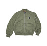 匡威（Converse）官方 休閑外套男女美式復(fù)古飛行員夾克10024169 草綠色/10024169-A02 L 曬單實(shí)拍圖