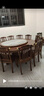 旺屋新中式實(shí)木餐桌大圓桌帶巖板轉盤(pán)家用圓形飯桌椅組合 1.8米+12椅 曬單實(shí)拍圖