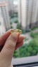 卡鉑亞 黃金戒指女 足金999麥穗戒指穗穗平安對戒結婚指環(huán)送女友送老婆 3.28克 面寬約5mm 曬單實(shí)拍圖