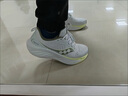 Saucony索康尼彭于晏同款勝利22跑步鞋男緩震舒適慢跑鞋白綠43 曬單實(shí)拍圖