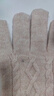 玖慕（JIUMU）純羊毛保暖手套女秋冬季女士加厚毛線(xiàn)手套冬天開(kāi)車(chē)騎車(chē)防寒手套 曬單實(shí)拍圖