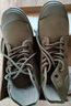 尤薩高幫勞保鞋男新款防滑耐磨解放鞋工地帆布膠鞋登山透氣2024馬丁鞋 卡其色（加厚馬丁靴底） 42 曬單實(shí)拍圖