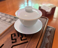 景德鎮陶瓷高溫甜白釉蓋碗家用手工白瓷喝茶泡茶杯功夫三才蓋碗單個(gè)茶碗 若谷單蓋碗 曬單實(shí)拍圖