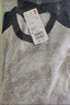 優(yōu)衣庫女裝柔軟羅紋撞色圓領(lǐng)T恤/長(cháng)袖插肩袖內搭481438 69 藏青色 L /160/88A 曬單實(shí)拍圖