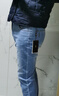 才子（TRIES）才子男裝牛仔褲復古貓須牛仔直筒褲舒適彈力耐穿不易變形鼓包 藍色 34 88cm 曬單實(shí)拍圖