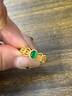 曼卡龍黃金戒指風(fēng)華錄足金5D硬金碧綠琺瑯戒指黃金 禮物送女友 13# 3.43g 曬單實(shí)拍圖