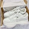 彪馬（PUMA）【厚底鞋】增高小白鞋女子新款灰色板鞋CARINA389390 白-白-金色-01 38 曬單實(shí)拍圖