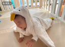 G.DUCKKIDS小黃鴨嬰兒連體衣秋冬網(wǎng)紅可愛動物寶寶哈衣外出包腳爬服兒童睡袋 米白色 66尺碼建議0-3個(gè)月8-12斤 曬單實(shí)拍圖