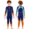 VVIR EER兒童泳衣女童男童冬季加厚防寒保暖女孩連體長(cháng)袖保溫游泳衣潛水服 后開(kāi)拉鏈 藏青長(cháng)袖 （加厚保暖） XL （130-138CM）（24-32kg） 曬單實(shí)拍圖