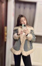 妃莉杋（FeiLiFan）高級感羊羔毛牛仔外套女2025秋冬季新款時尚洋氣加絨加厚棉服女 圖片色 S（80-100斤） 曬單實拍圖