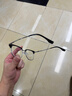 蔡司（ZEISS）鏡片近視眼鏡框男半框防藍光輻射可配帶散光度數眼睛女鈦合金鏡架 升級鈦材 黑銀 配colorein鏡片1.56防藍光 0-600 曬單實(shí)拍圖