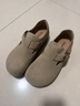 天美意勃肯鞋加絨毛毛鞋女休閑鞋商場(chǎng)同款秋冬通勤穿搭時(shí)尚女鞋 卡其色 36 曬單實(shí)拍圖