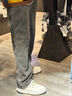 馬克華菲直筒休閑褲男2025秋冬季新款加絨加厚斜條紋百搭運動(dòng)褲子 深灰色 常規款【官方正品】 L 【120-135斤】 曬單實(shí)拍圖