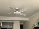 美的（Midea）風(fēng)扇燈餐廳吊扇燈led臥室52寸開葉扇全光譜五葉扇熟睡風(fēng)包安裝 曬單實拍圖
