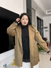 MsShe【100%綿羊毛】大碼女裝2025秋冬裝胖mm連帽雙面呢毛呢外套 【中長(cháng)款】茶棕色25年11月10日到貨 偏小半個(gè)碼 3XL 曬單實(shí)拍圖