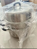 康巴赫304不銹鋼三層蒸鍋蒸籠復(fù)底湯蒸鍋多功能防燙鍋具32cm燃?xì)庠钔ㄓ?曬單實(shí)拍圖
