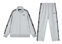 安德瑪（Under Armour）兒童套裝春秋季中性大童針織立領(lǐng)舒適簡(jiǎn)約休閑運動(dòng)套裝253313802 花灰色 170 曬單實(shí)拍圖