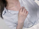 CHOMEL KINSEYS999足銀項鏈女蝴蝶結吊墜輕奢小眾流蘇鎖骨鏈送女朋友生日禮物 999足銀蝴蝶項鏈 38+5cm 曬單實(shí)拍圖