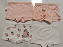 北極絨4條裝兒童內褲女童發(fā)育期純棉女孩學(xué)生10A抑菌平角短褲寶寶中大童 曬單實(shí)拍圖