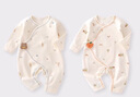 婧麒（JOYNCLEON）嬰兒衣服夏裝連體衣純棉春夏寶寶爬服內衣新生兒哈衣長(cháng)袖超萌 字母小熊+卡通西瓜 59cm 曬單實(shí)拍圖