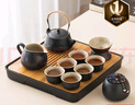 京東京造 茶具整套 功夫茶具陶瓷套裝茶壺茶杯茶盤(pán)【黑陶提梁壺】 12件套  曬單實(shí)拍圖