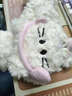 暢印可愛(ài)耳機貓咪可翻蓋毛絨手套女2026年秋冬季加厚保暖防寒騎行耳罩 可愛(ài)耳機貓翻蓋手套【粉白色】 曬單實(shí)拍圖