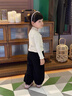 班喜迪女童褲子秋冬裝2026新款加絨夾棉兒童長(cháng)褲女寶寶休閑束腳冬季棉褲 黑色-加絨夾棉 110 cm 曬單實(shí)拍圖