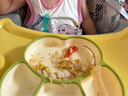 COOKSS 寶寶餐盤(pán)硅膠嬰兒學(xué)吃飯分格兒童餐具輔食碗餐盤(pán)帶吸盤(pán) 雙拼綠 曬單實(shí)拍圖