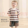 巴厘小豬男童夏裝套裝2025新款夏季短袖薄款兒童兩件套潮酷帥氣男寶寶衣服 咖色 90 曬單實(shí)拍圖
