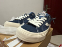 VISION STREET WEAR Odd Astley Pro海軍藍低幫翻毛皮帆布鞋滑板鞋男女 藍色 42 曬單實(shí)拍圖
