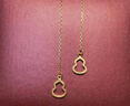 金至尊（3DG Jewellery）葫蘆黃金耳釘999足金耳飾耳鏈送媽媽送女友生日禮物計價(jià) 一對-金重1.7克-EL17001323-以實(shí)際克重多退少補 曬單實(shí)拍圖