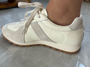 百麗輕氧阿甘德訓鞋女學(xué)生輕便增高休閑鞋B2660CM5 奶油白 36 曬單實(shí)拍圖