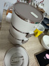 DIKTT【德國】電熱保溫飯盒超長(cháng)保溫桶上班帶飯不銹鋼食品級學(xué)生專(zhuān)用大容量多層飯盒桶便攜提鍋帶飯防漏 1.8L 典雅白-雙層1800ml+保溫袋 【送便攜筷勺】 曬單實(shí)拍圖